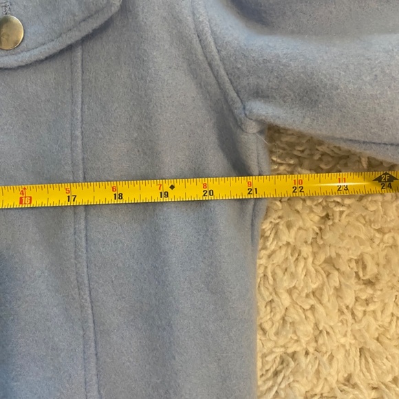 Zara Trafaluc Button Down Collared Long Sleeve Jacket. Blue. Medium - Picture 11 of 12